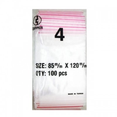 Custom transparent small pe plastic lock zipper bag